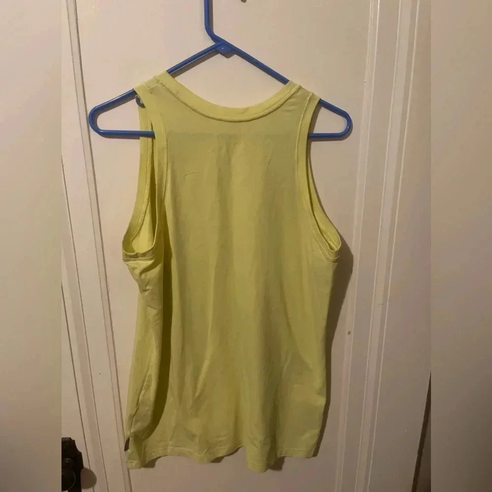 NIKE Dri-Fit Cotton Tee Women's Green Athletic Sleeveless Tank Top Shirt XL